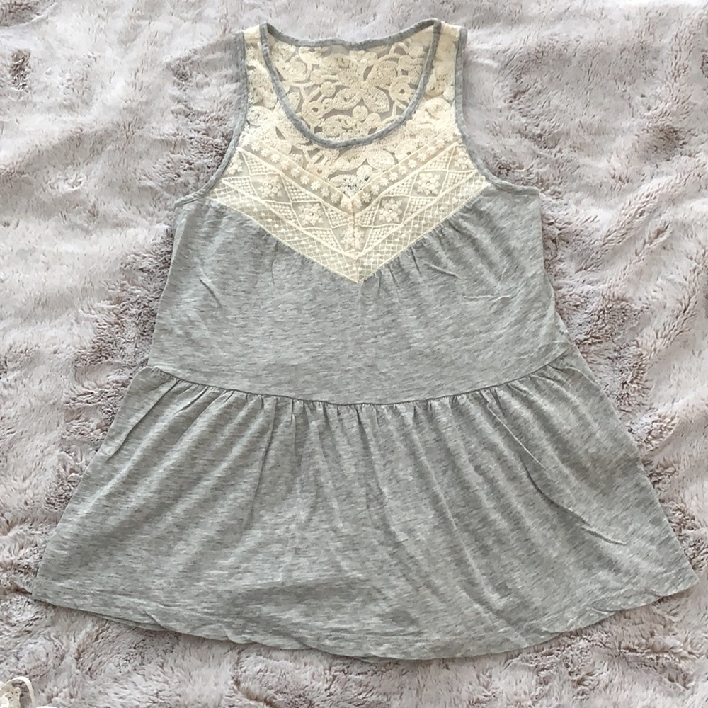 Express sleeveless lace top